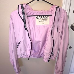 Cropped Pink Rain Jacket